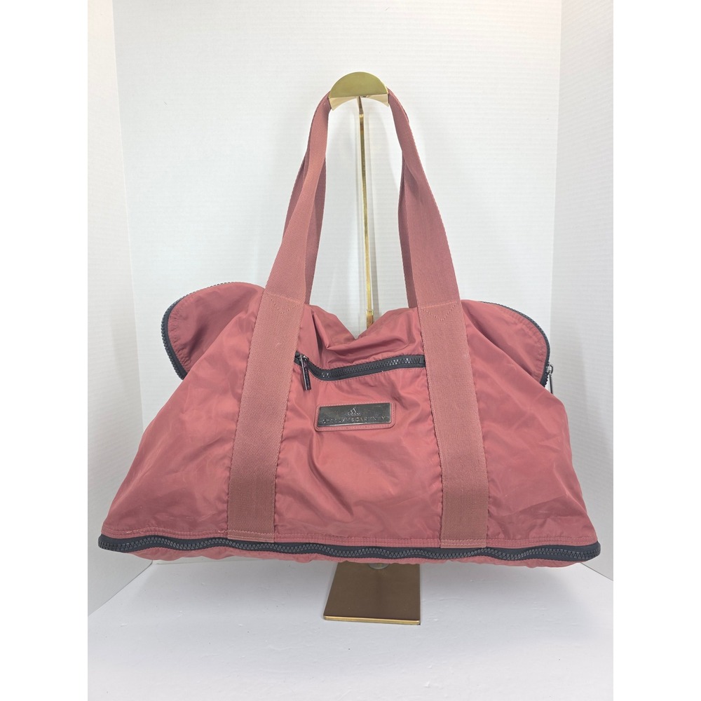 Adidas by Stella McCartney Gym Bag Pink Nylon Duffle Shoulder Tote Travel